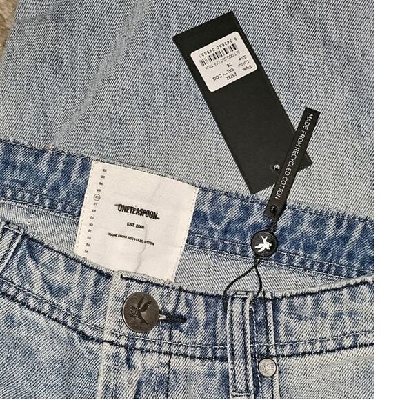 Nwt Urban Outfitters x One Teaspoon Salty Dog Cut Off Trucker Shorts $112 Sz 26 - Picture 5 of 5